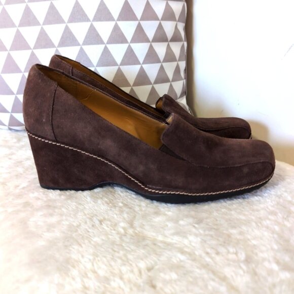 NWOT Rockport Orthopedic Academia Comfort Leather Suede Wedge Loafers 10 - Picture 1 of 5